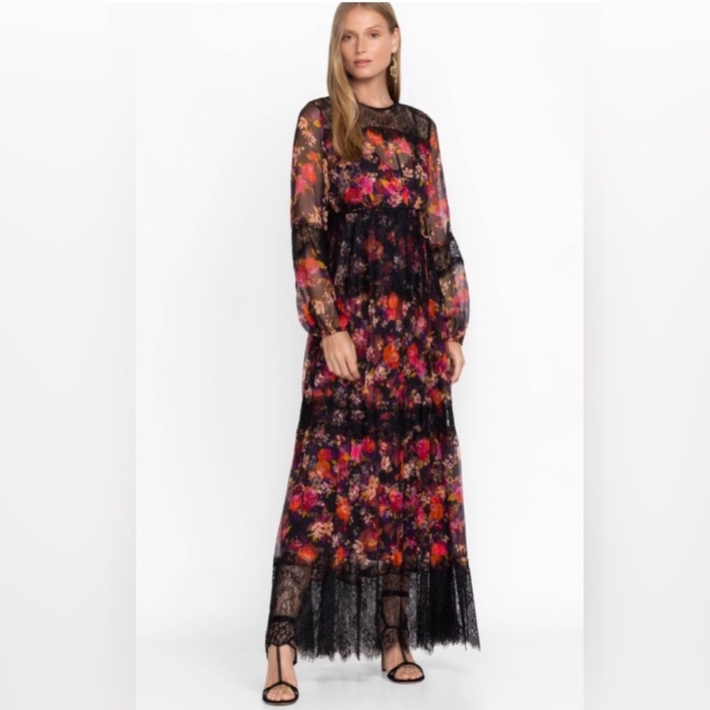 Johnny Was Floral lace Maxi Dress